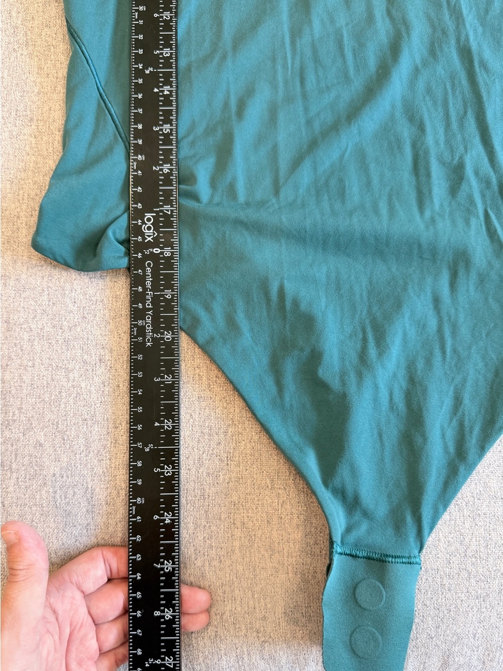 Lululemon Nulu Turtleneck Bodysuit Athleisure Storm Teal Green LW3HQLS Large - Picture 7 of 9